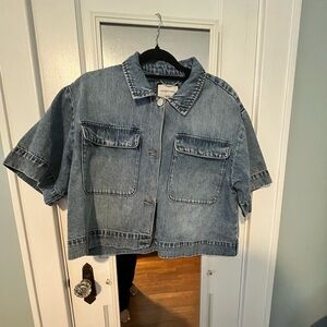 Habitual Cropped Denim Top medium